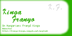 kinga franyo business card